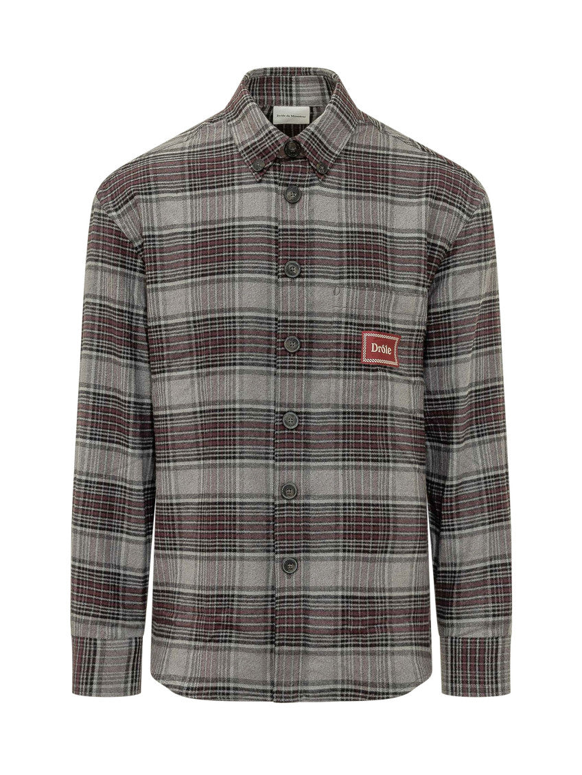 Grey Relaxed Check Shirt 1