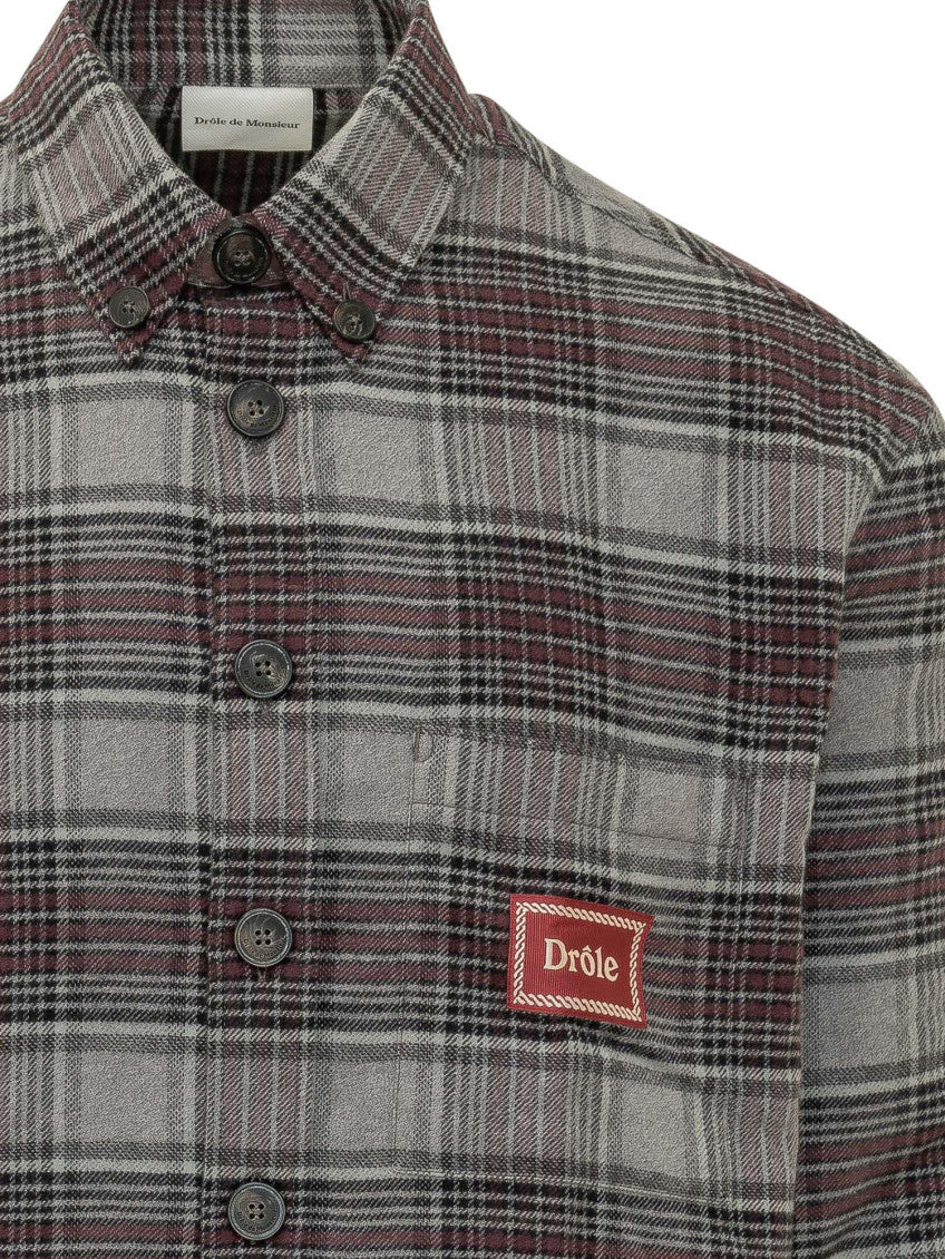Grey Relaxed Check Shirt 3