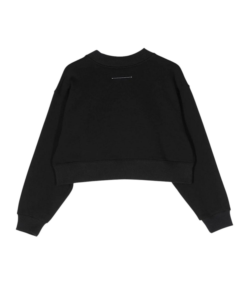 Girls Black Graphic Sweatshirt 2
