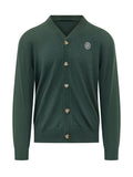 Green Knitted V Neck Cardigan 1