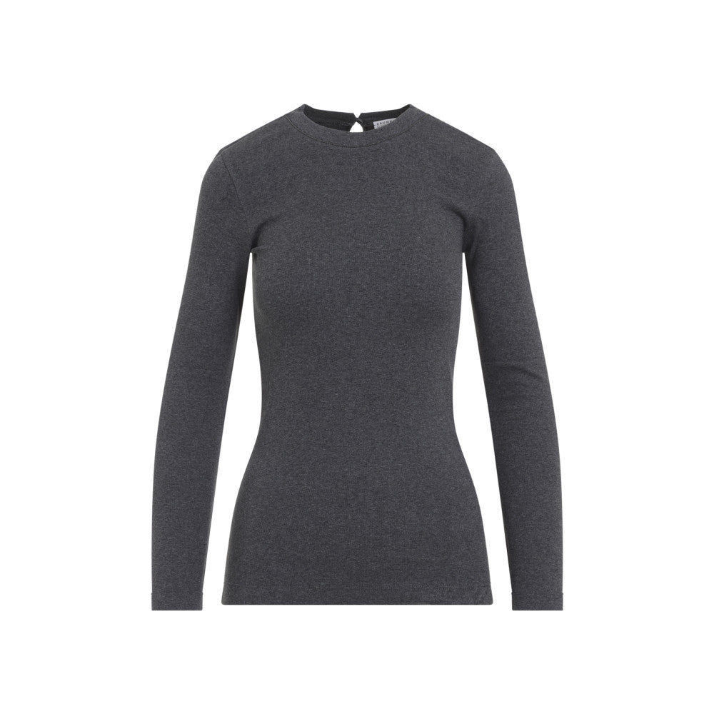 Grey Solid Crew Neck T-Shirt 1