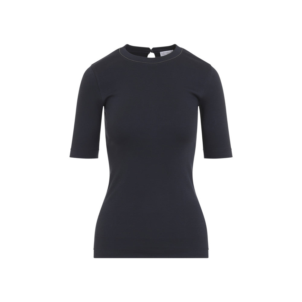 Blue Crew Neck T-Shirt 1