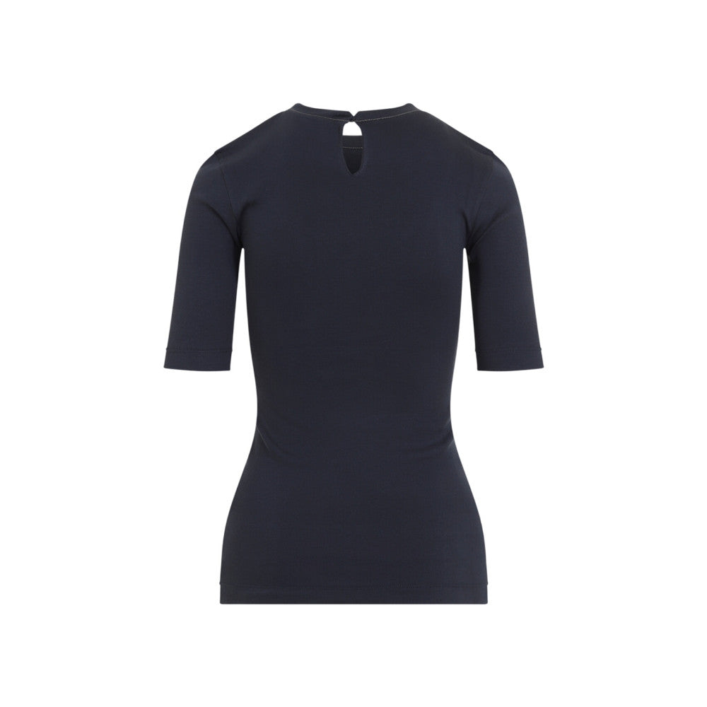 Blue Crew Neck T-Shirt 2