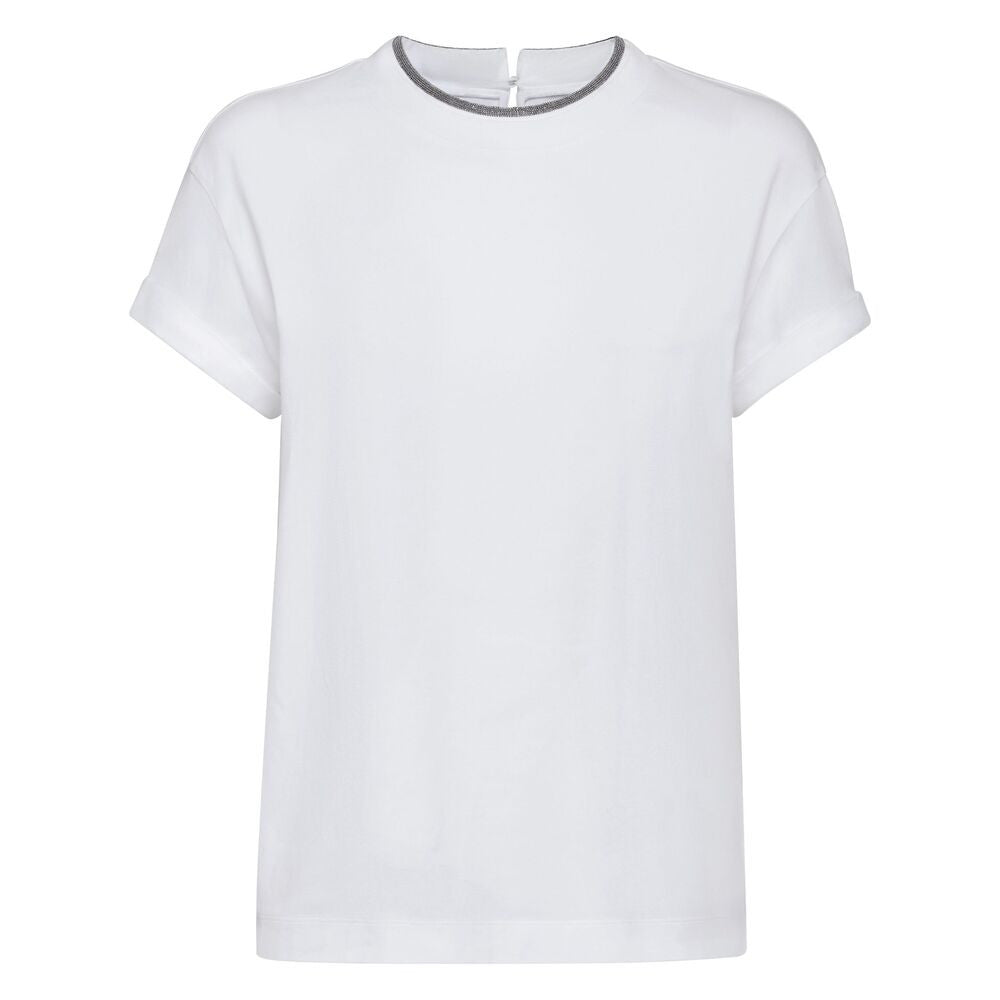 White Crew Neck T-Shirt 1