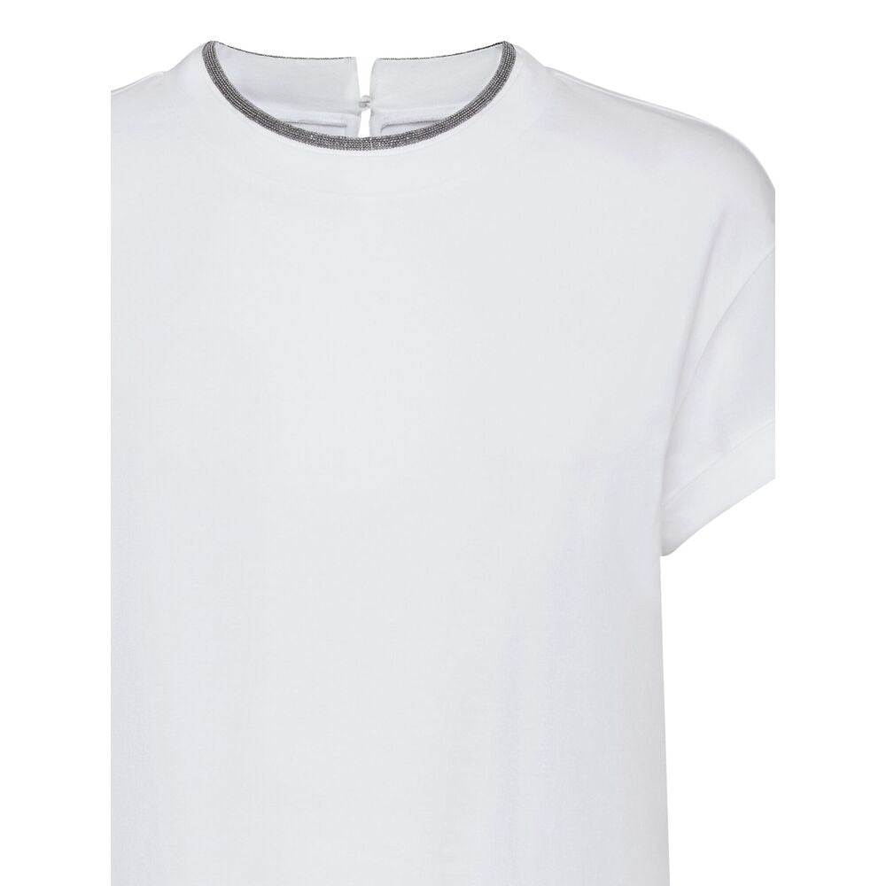 White Crew Neck T-Shirt 4