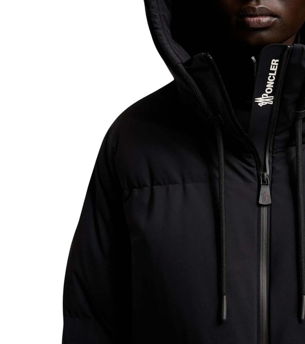 Black Quilted Hood Jacket 5