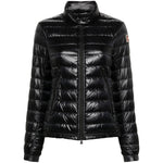 Black Quilted Mock Collar Jacket 1