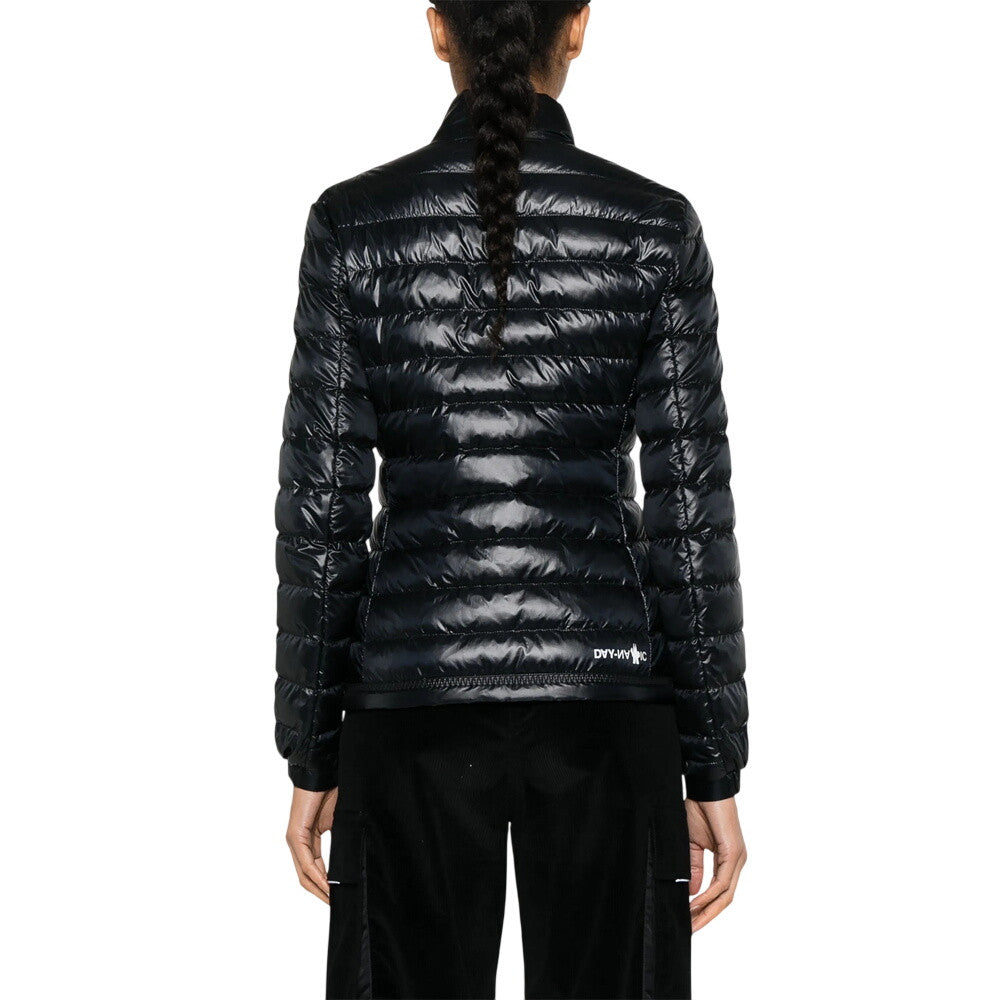 Black Quilted Mock Collar Jacket 3