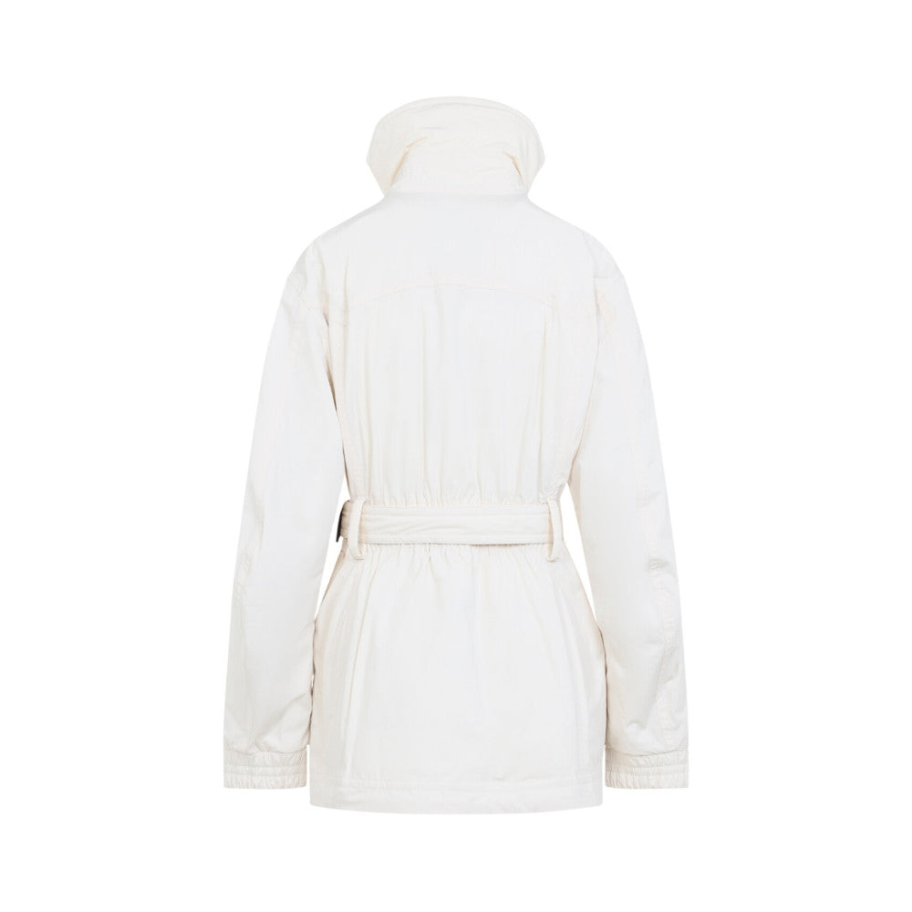 White Solid Hood Jacket 3