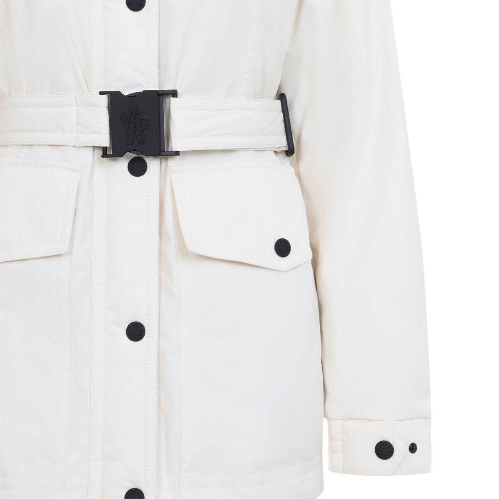 White Solid Hood Jacket 4