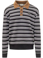 Dark Navy Striped Polo 1