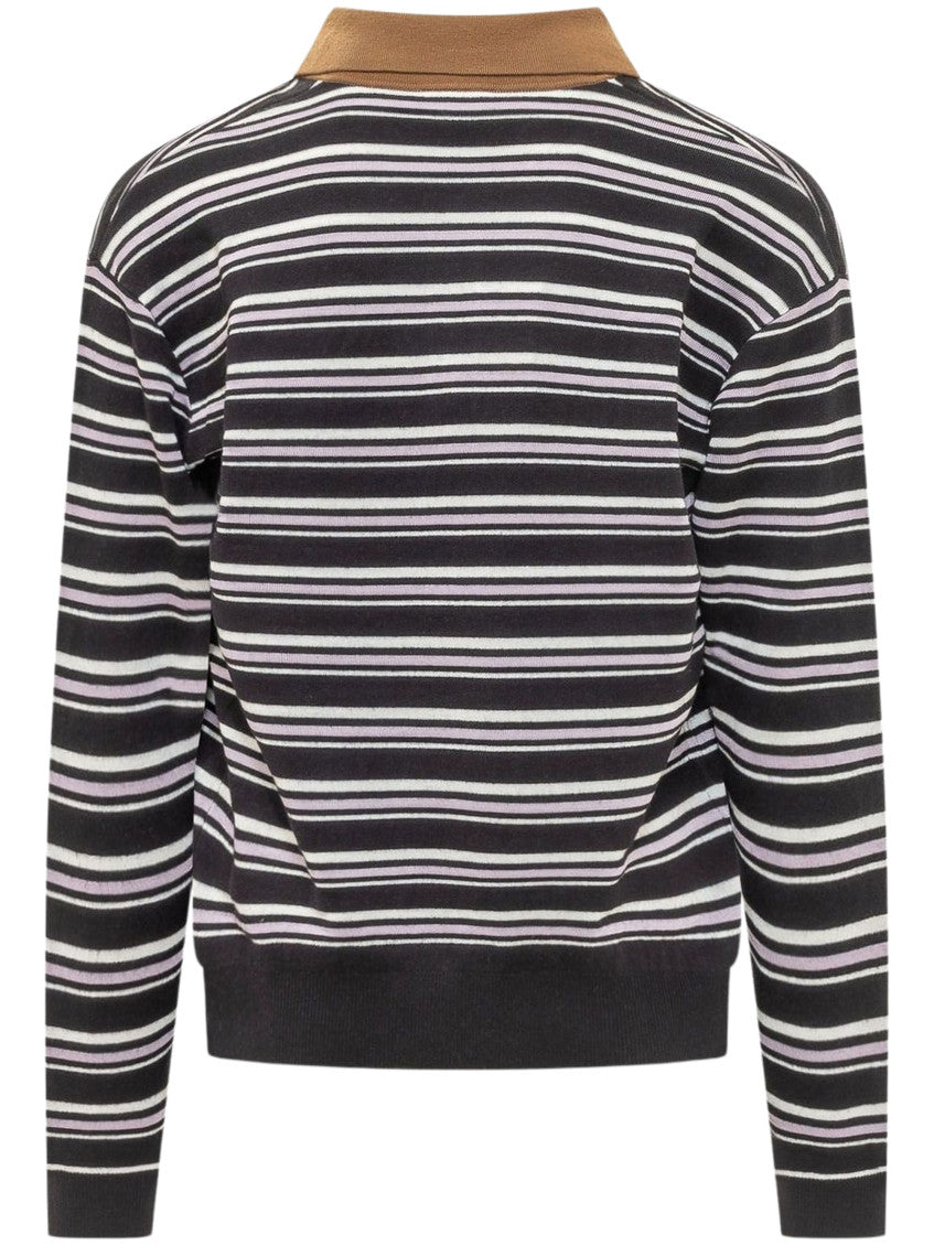 Dark Navy Striped Polo 2