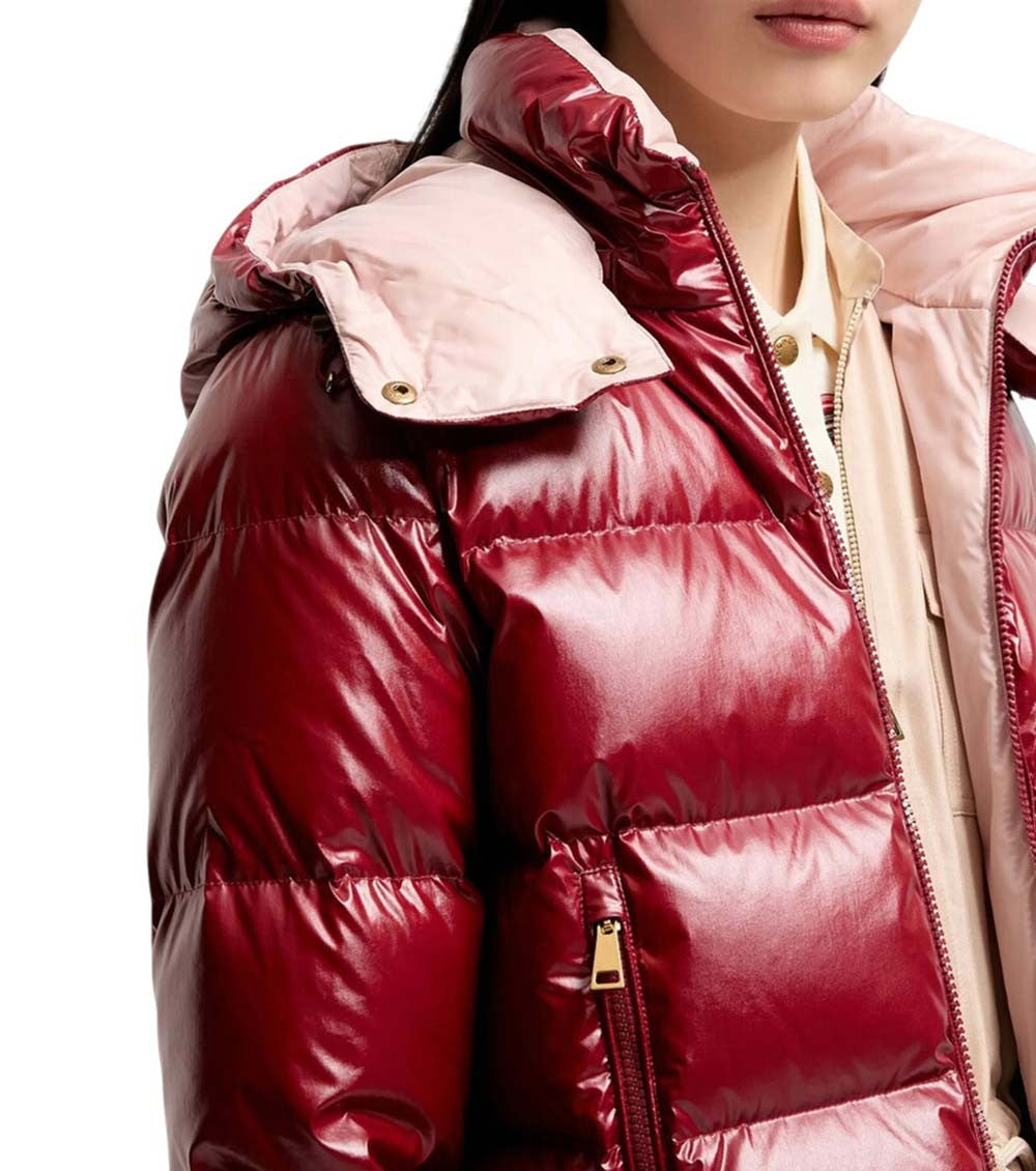 Red Quilted Hood Jacket 4