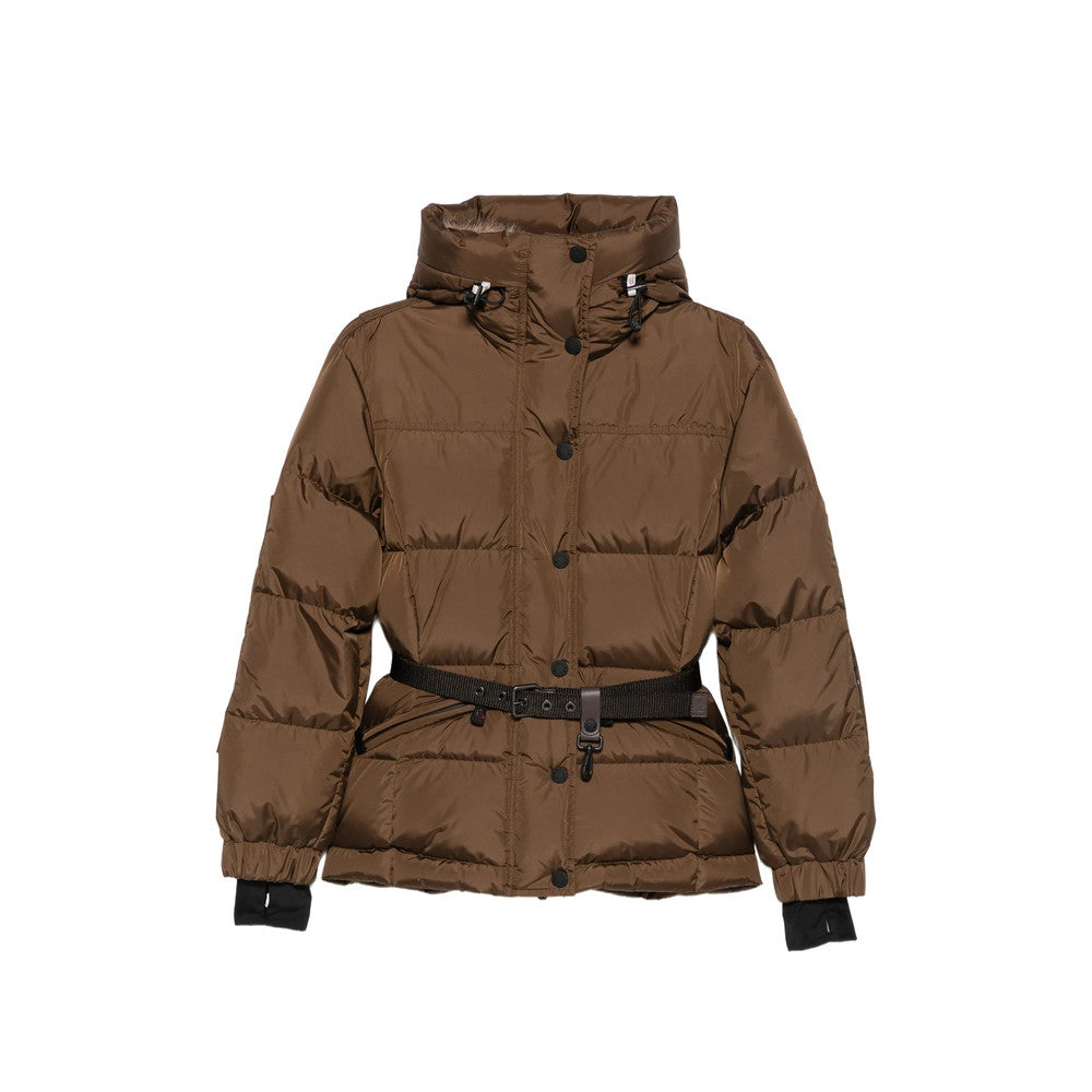 Brown Quilted Hood Jacket 1