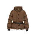 Brown Quilted Hood Jacket 1