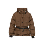 Brown Quilted Hood Jacket 1
