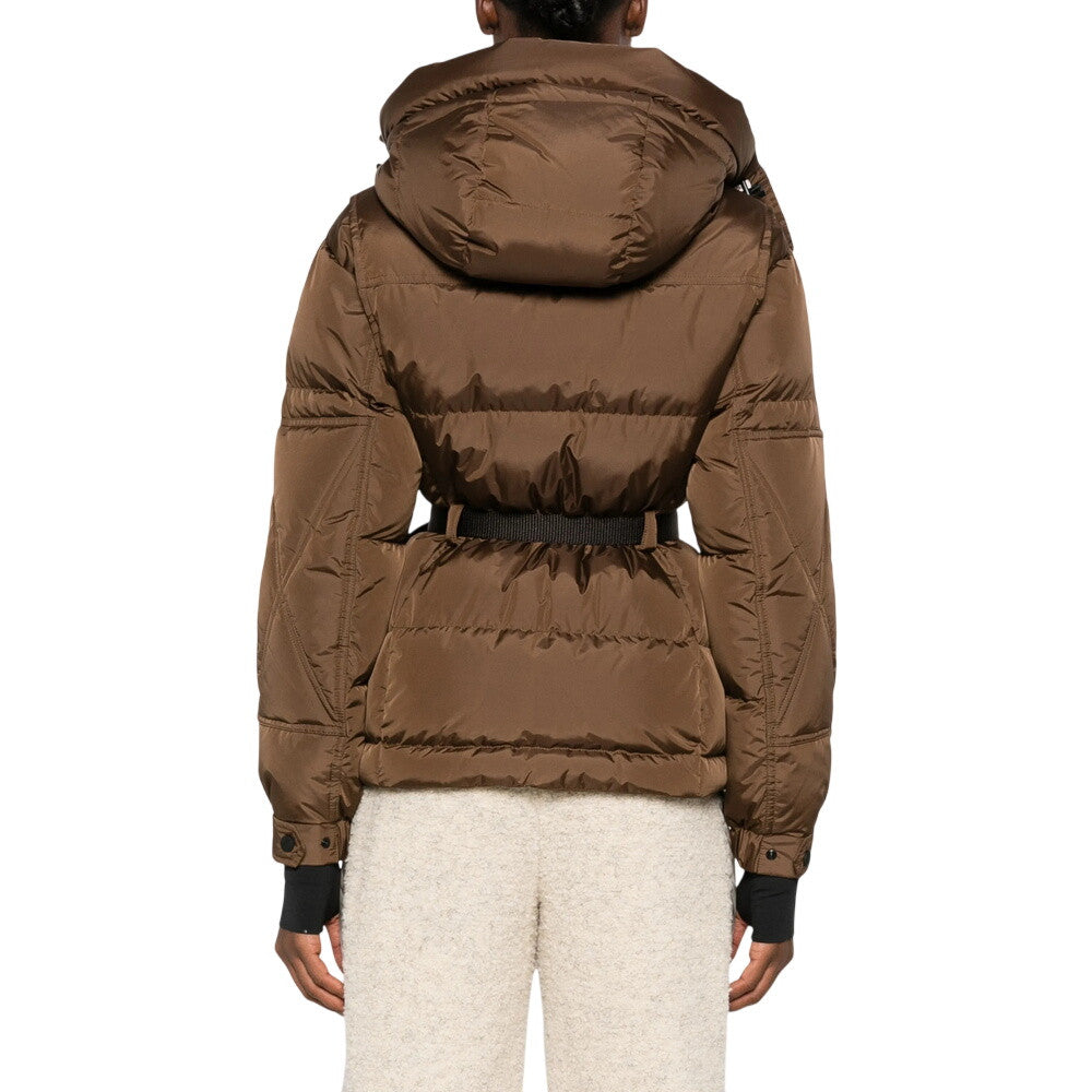 Brown Quilted Hood Jacket 3