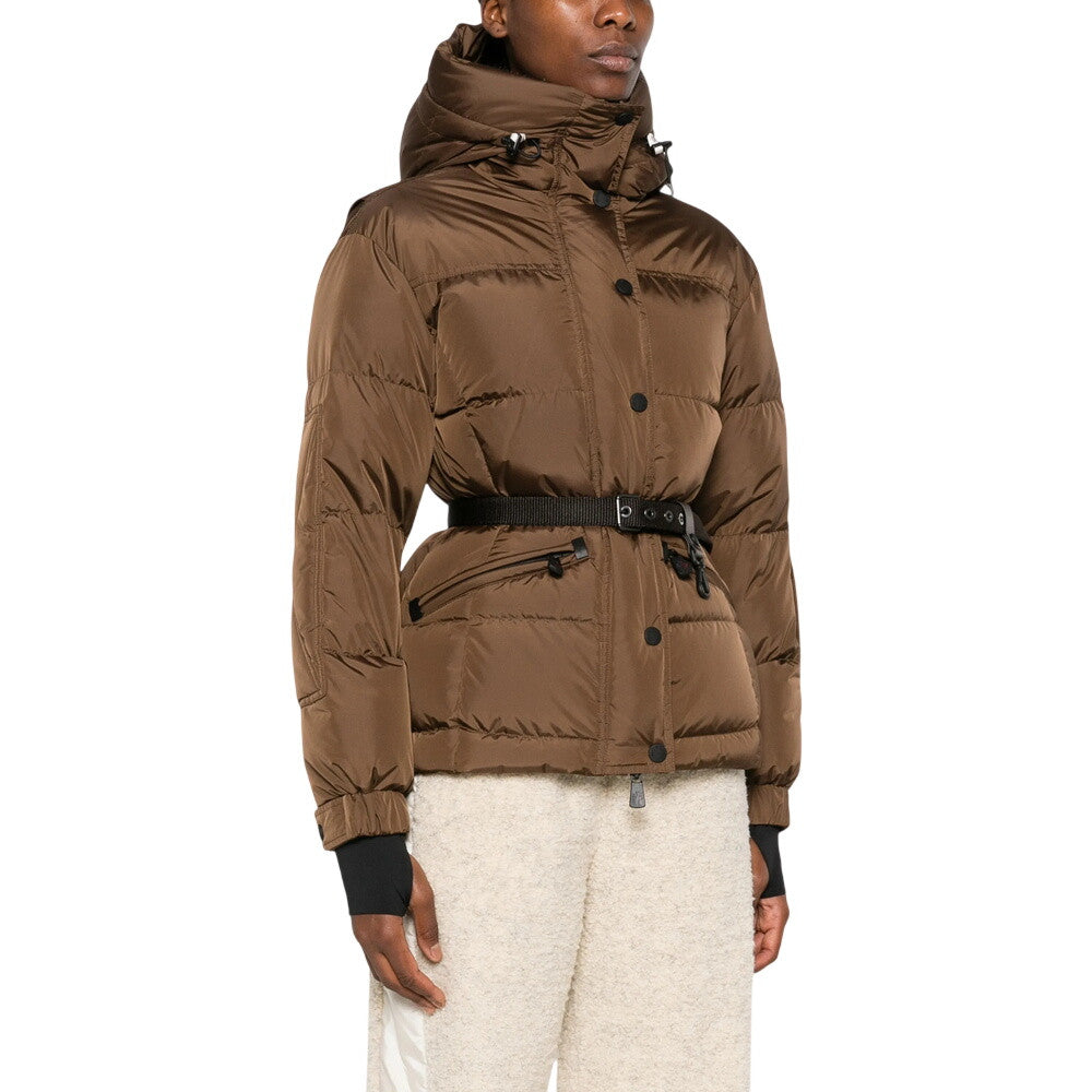 Brown Quilted Hood Jacket 4