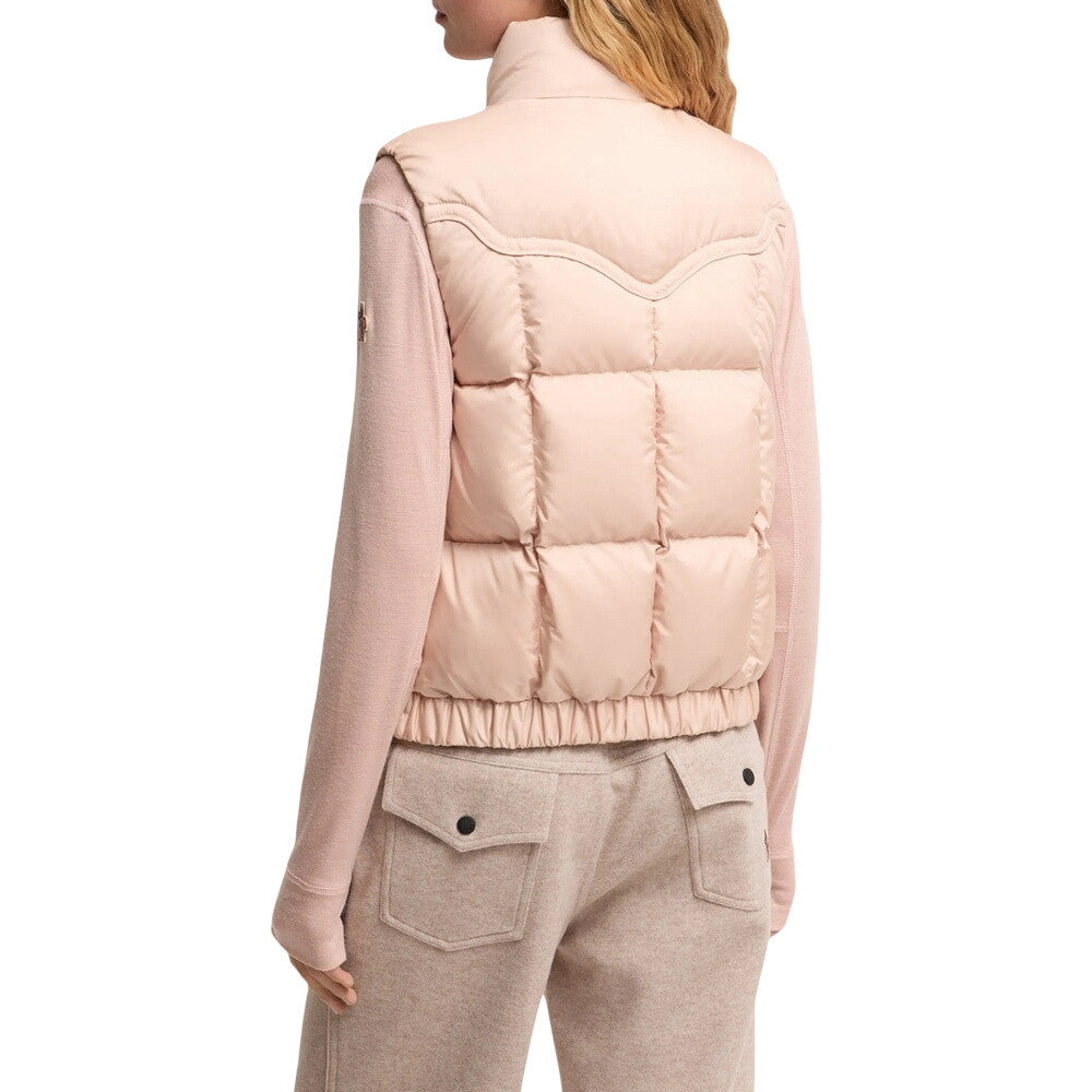 Light Pink Quilted Mock Collar Jacket 3
