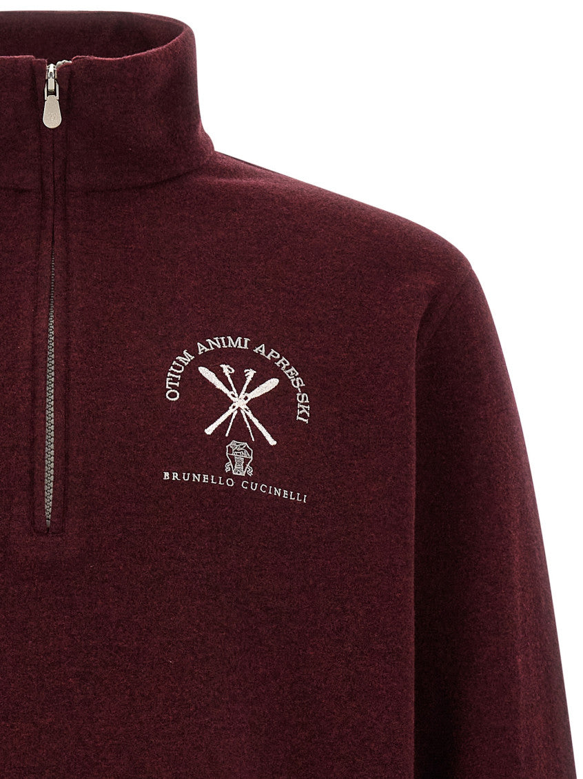 Maroon Half Zip Sweatshirt 3