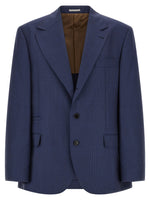 Blue Notched Lapel Blazer 1