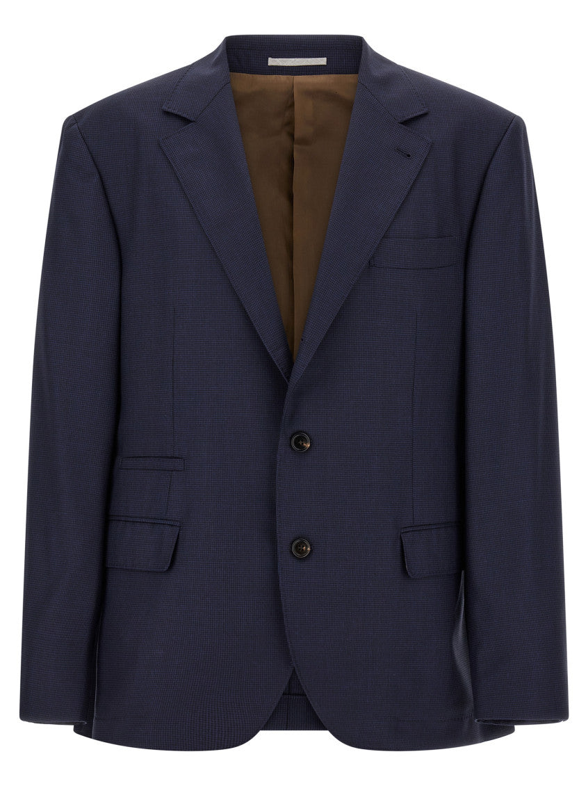 Blue Notched Lapel Blazer 1