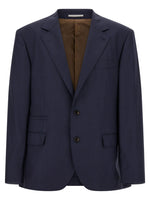 Blue Notched Lapel Blazer 1