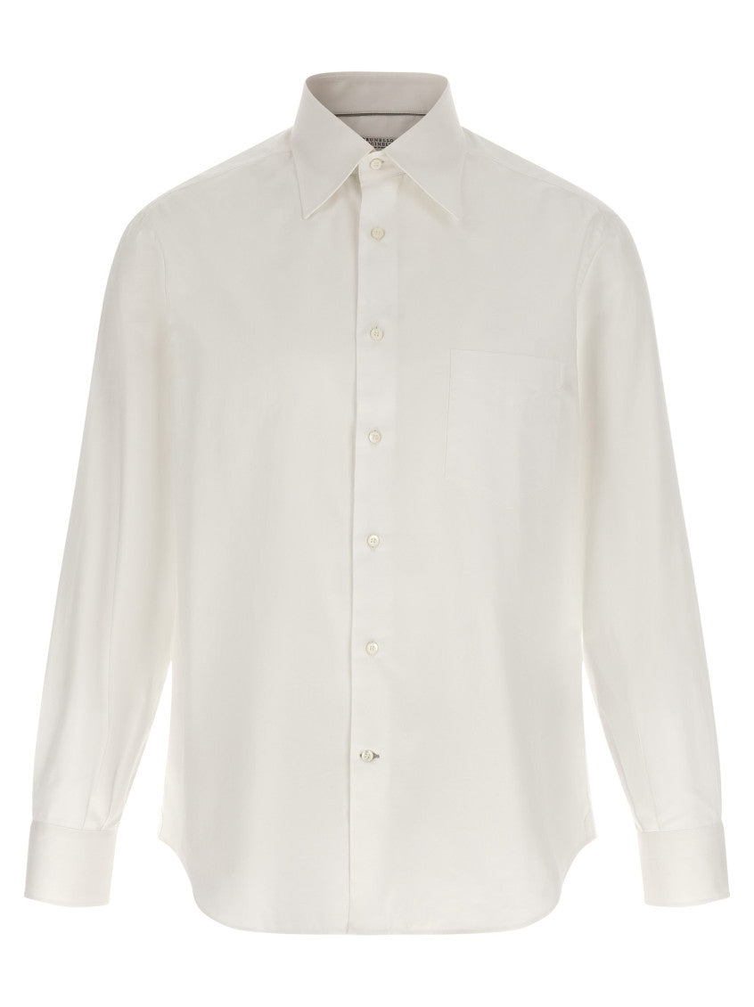 White Regular Solid Shirt 1