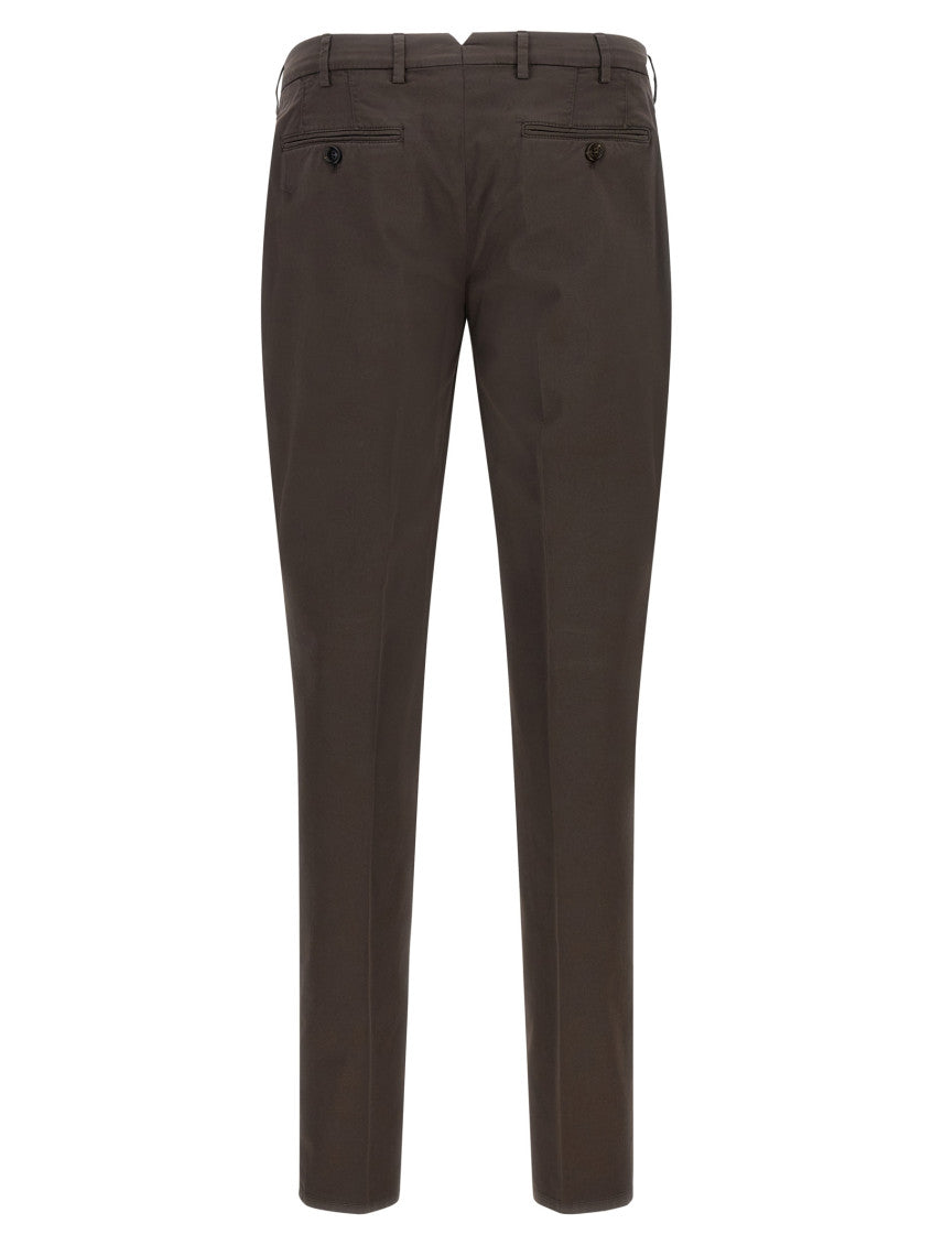 Brown Flat Front Trousers 2