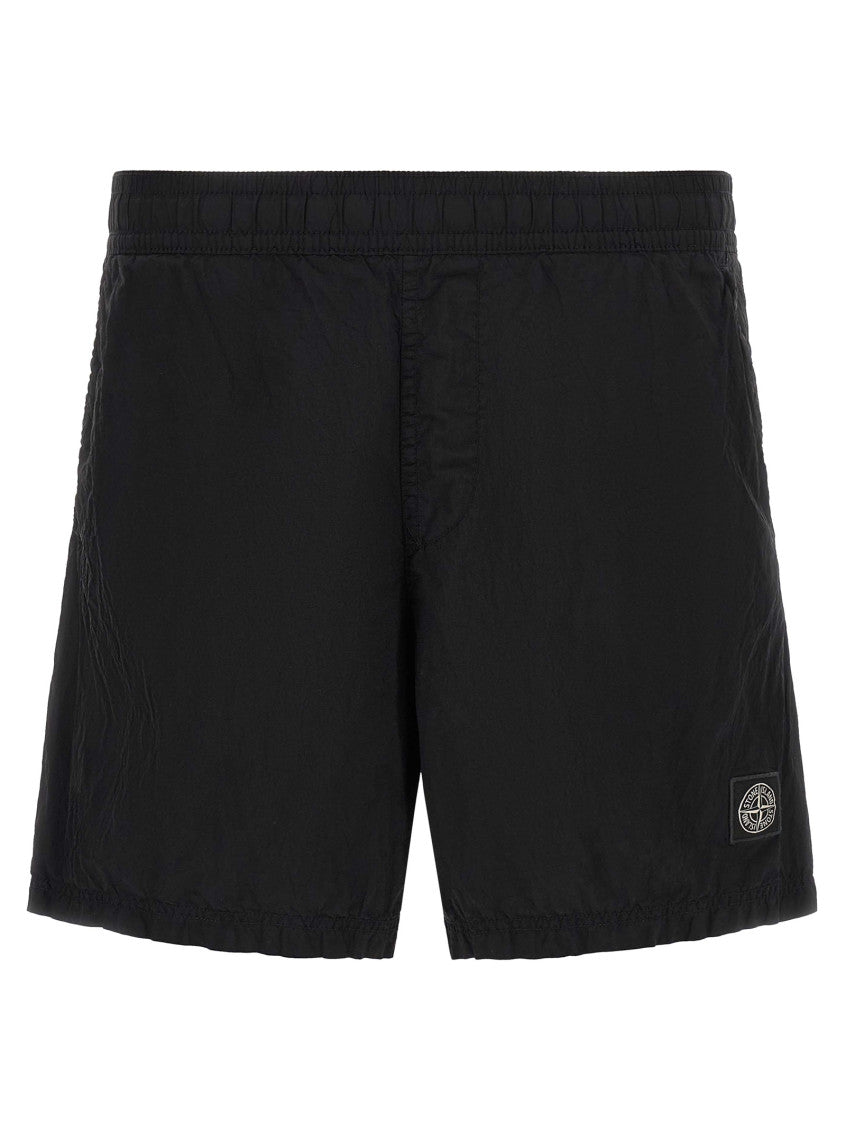 Black Logo Swim Shorts 1