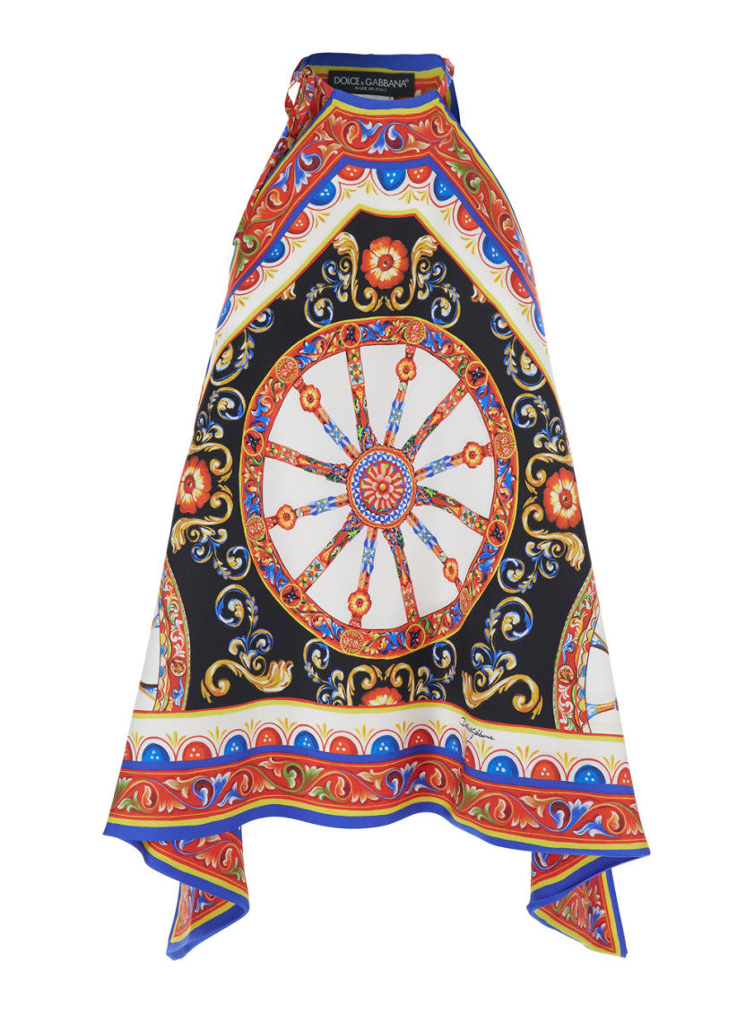 Multicolor Printed Halter Neck Top 1