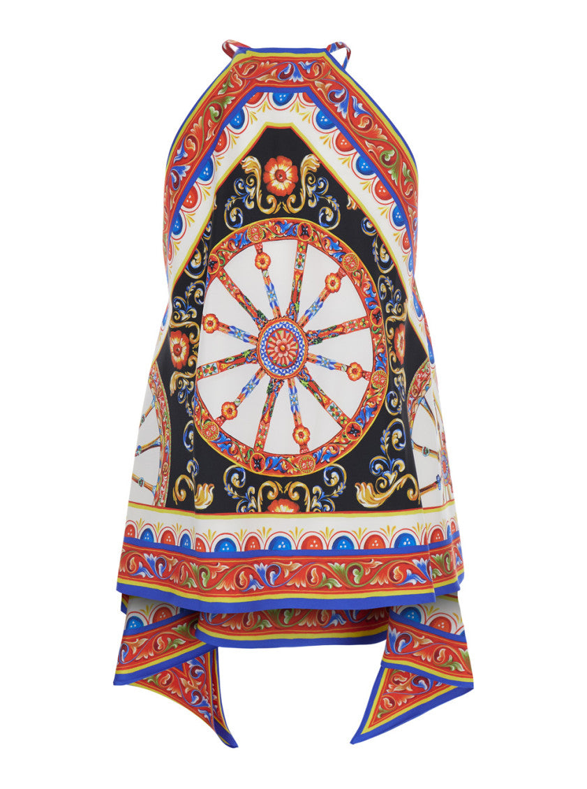 Multicolor Printed Halter Neck Top 2