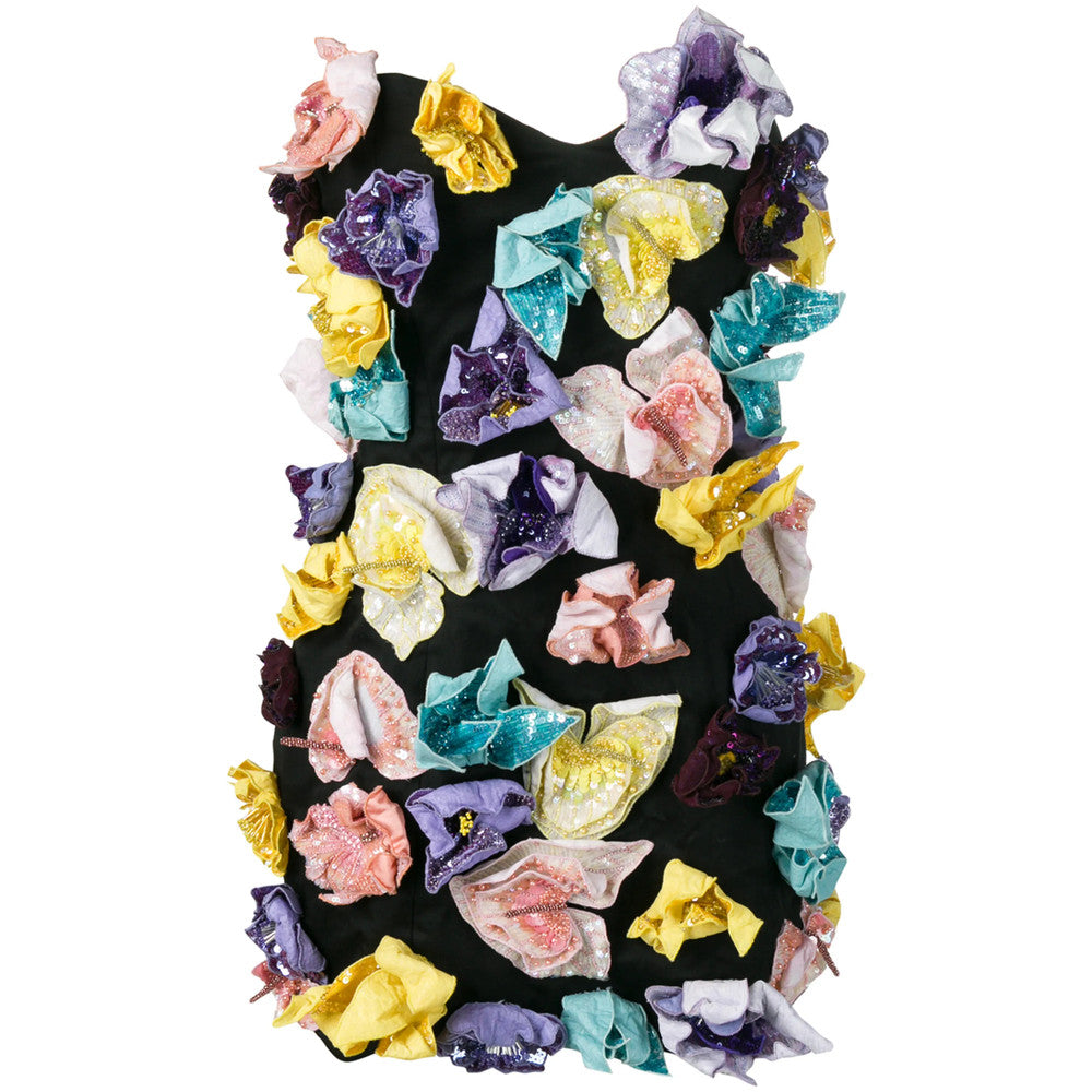 Multicolor Floral Sweet Heart Neck Mini Dress 1