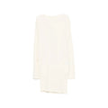 White Boat Neck Mini Dress 1
