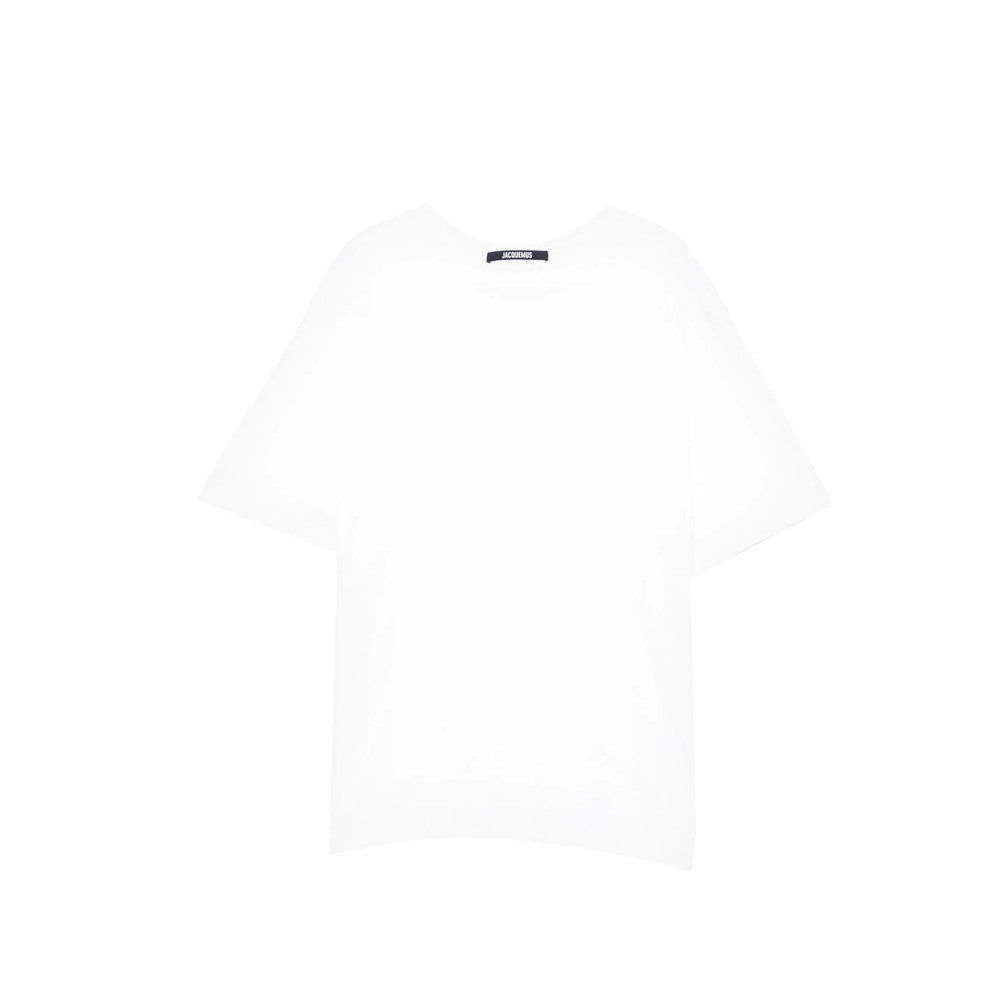 White Round Neck T-Shirt 3