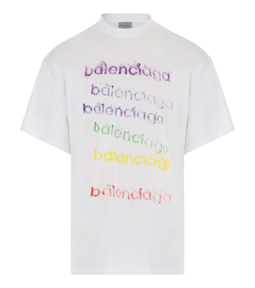 White Graphic Crew Neck T-Shirt 1