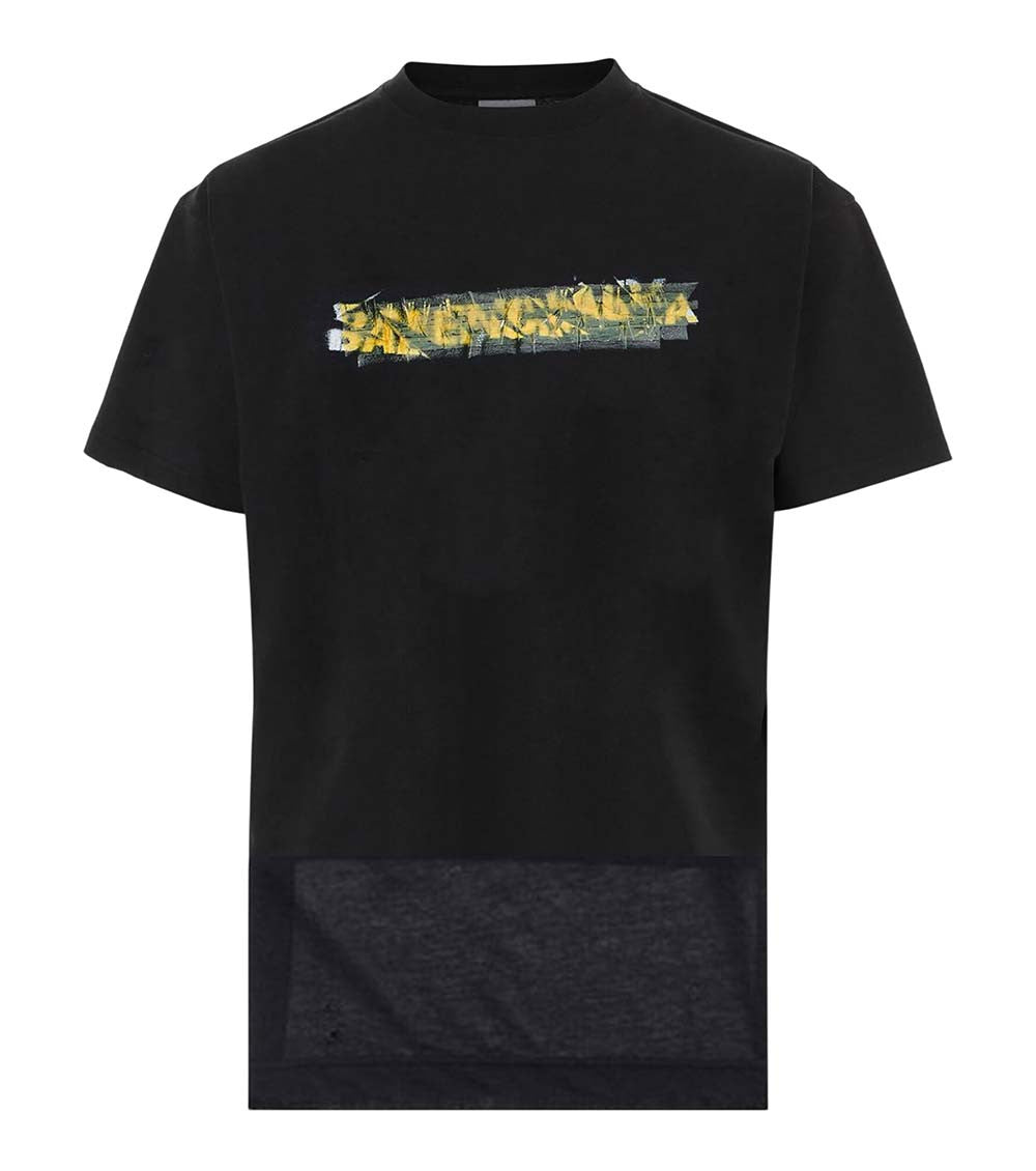 Black Graphic Crew Neck T-Shirt 1