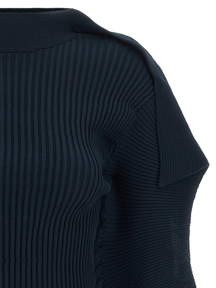 Dark Blue Mock Collar Top 5