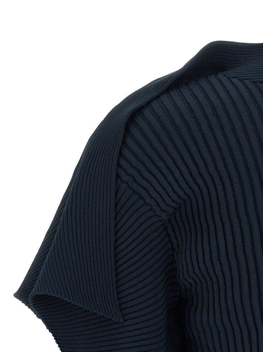 Dark Blue Mock Collar Top 6
