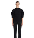 Black Mock Collar Top 1