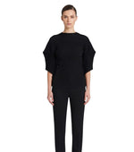 Black Mock Collar Top 1