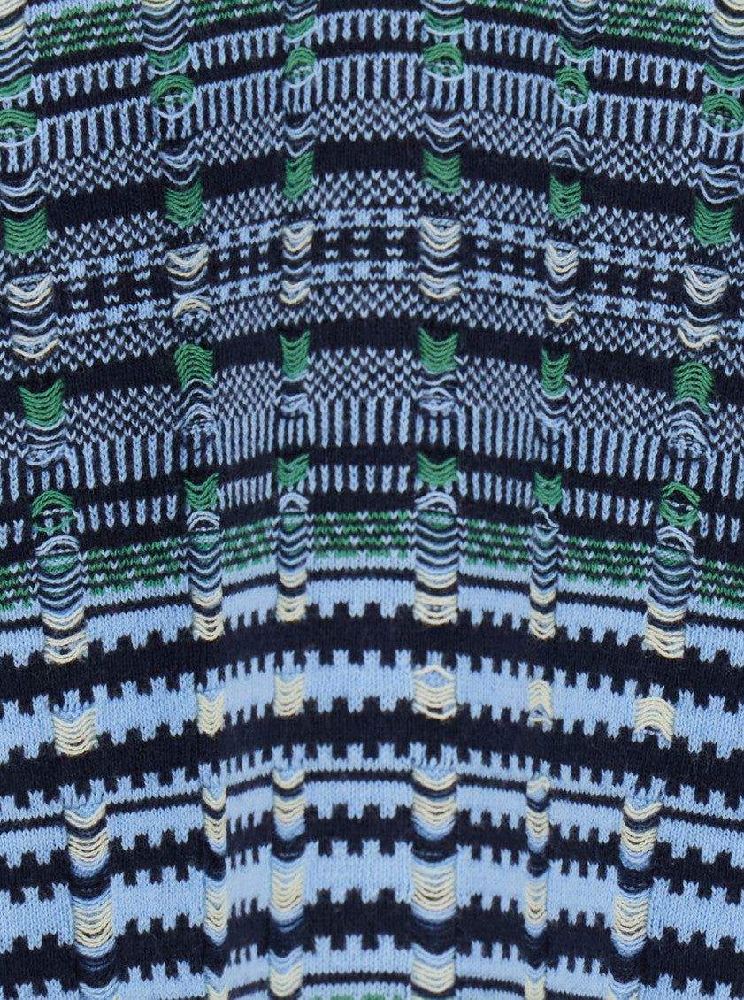 Blue Stripes Polo Sweater 3