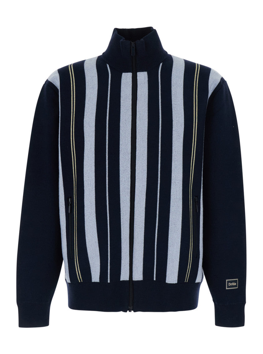 Navy Blue Stripes Cardigan 1