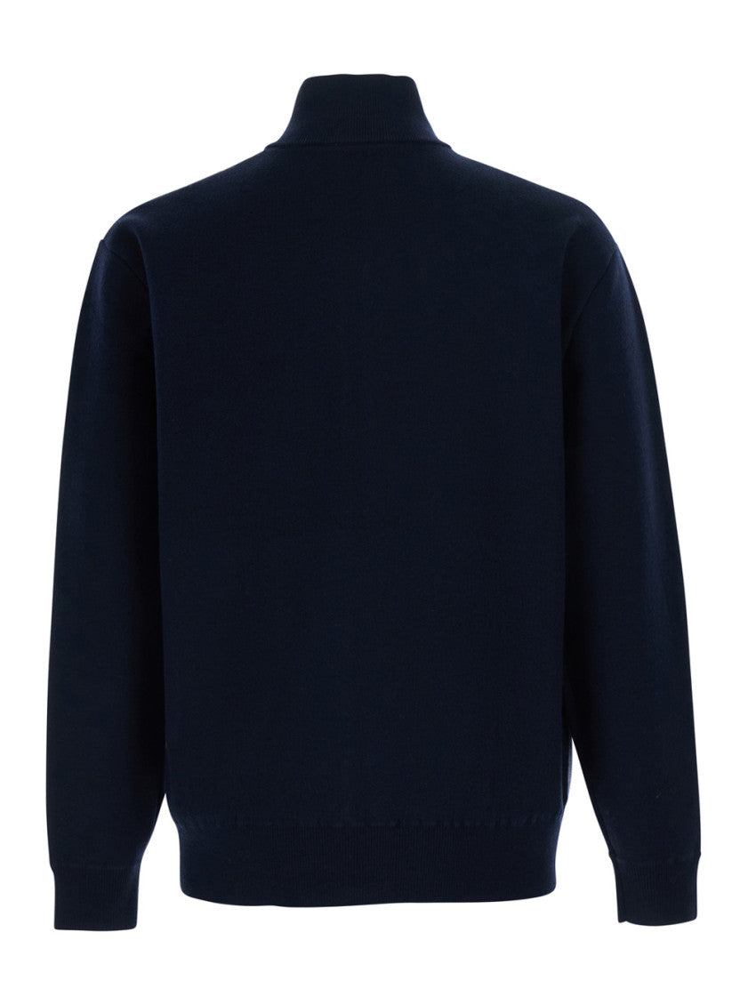Navy Blue Stripes Cardigan 2