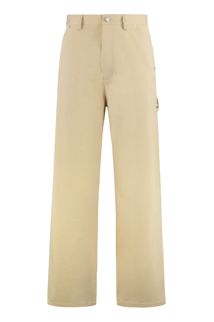 Beige Flat Front Pants 1