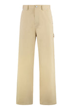 Beige Flat Front Pants 1