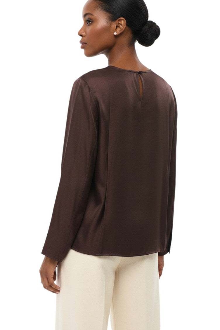 Brown Round Neck Top 2