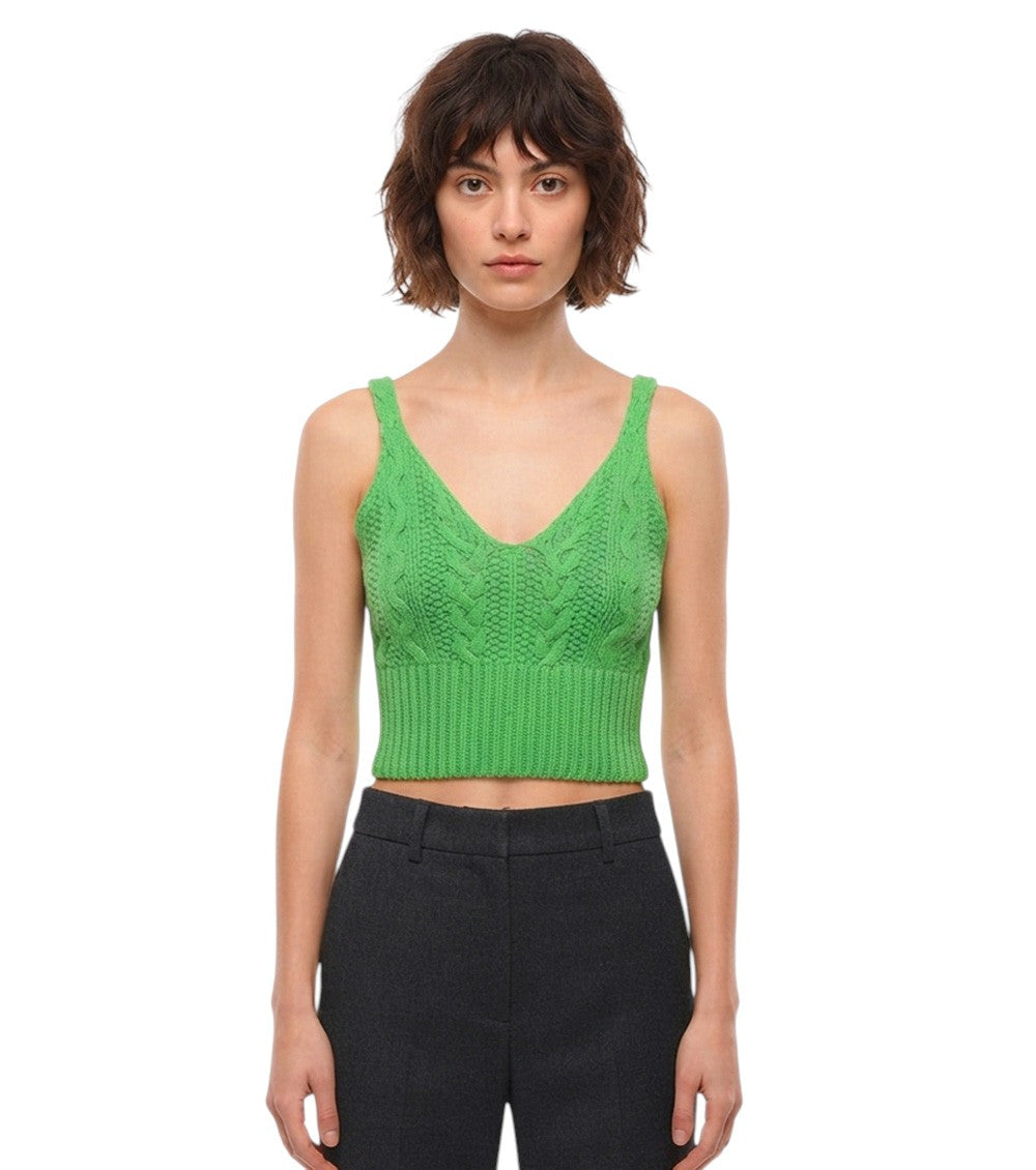 Green V Neck Top 1