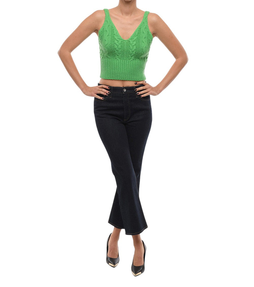Green V Neck Top 4