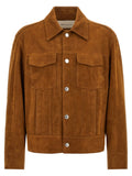 Brown Solid Leather Jacket 1